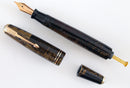 RESTORED 1940 PARKER VACUMATIC GOLDEN PEARL CELLULOID FOUNTAIN PEN DOUBLE JEWEL