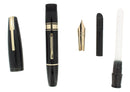 1940 JET BLACK WATERMAN 100 YEAR OVERSIZE FOUNTAIN PEN SEMI-FLEX NIB RESTORED OFFERED BY ANTIQUE DIGGER