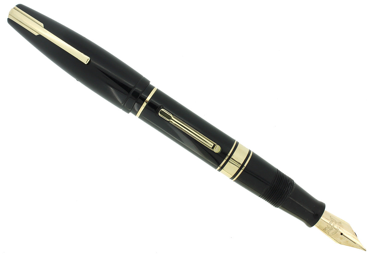 1940 JET BLACK WATERMAN 100 YEAR OVERSIZE FOUNTAIN PEN SEMI-FLEX