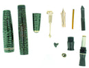 1940 PARKER EMERALD PEARL VACUMATIC DOUBLE JEWEL FOUNTAIN PEN M-BB NIB RESTORED OFFERED BY ANTIQUE DIGGER