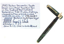 1940 PARKER VACUMATIC EMERALD PEARL DOUBLE JEWEL LONG MAJOR FOUNTAIN PEN RESTORED OFFERED BY ANTIQUE DIGGER