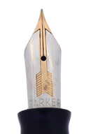 1940 PARKER SENIOR MAXIMA VACUMATIC AZURE PEARL DOUBLE JEWEL FOUNTAIN PEN RESTORED OFFERED BY ANTIQUE DIGGER