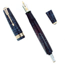 1940 PARKER SENIOR MAXIMA VACUMATIC AZURE PEARL DOUBLE JEWEL FOUNTAIN PEN RESTORED OFFERED BY ANTIQUE DIGGER