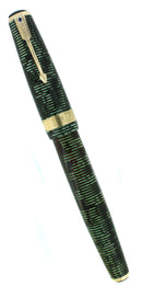 1940 PARKER SENIOR MAXIMA VACUMATIC EMERALD PEARL DOUBLE JEWEL FOUNTAIN PEN RESTORED OFFERED BY ANTIQUE DIGGER