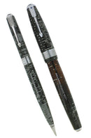 RARE 1940 PARKER LONG MAJOR SILVER PEARL JEWELER CAP BAND FOUNTAIN PEN RESTORED OFFERED BY ANTIQUE DIGGER