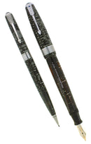 RARE 1940 PARKER LONG MAJOR SILVER PEARL JEWELER CAP BAND FOUNTAIN PEN RESTORED OFFERED BY ANTIQUE DIGGER