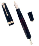 1940 PARKER VACUMATIC SENIOR MAXIMA JET BLACK FOUNTAIN PEN RESTORED OFFERED BY ANTIQUE DIGGER