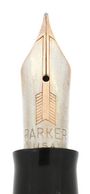 1940 PARKER VACUMATIC SENIOR MAXIMA JET BLACK FOUNTAIN PEN RESTORED OFFERED BY ANTIQUE DIGGER