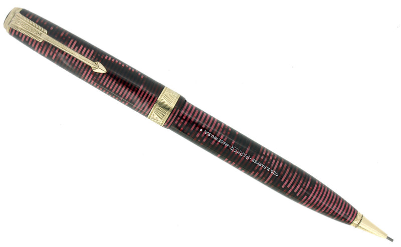 1940 PARKER SENIOR MAXIMA VACUMATIC BURGUNDY PEARL MECHANICAL PENCIL RESTORED OFFERED BY ANTIQUE DIGGER