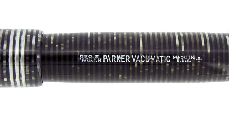 1940 PARKER SILVER PEARL STREAMLINE STANDARD VACUMATIC FOUNTAIN PEN RESTORED OFFERED BY ANTIQUE DIGGER