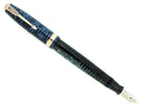 1940 PARKER VACUMATIC AZURE PEARL DOUBLE JEWEL FOUNTAIN PEN MAJOR SIZE RESTORED OFFERED BY ANTIQUE DIGGER