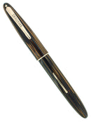 CIRCA 1940S SHEAFFER TRIUMPH GOLDEN BROWN SOVEREIGN II FOUNTAIN PEN RESTORED OFFERED BY ANTIQUE DIGGER