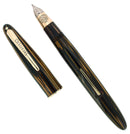 CIRCA 1940S SHEAFFER TRIUMPH GOLDEN BROWN SOVEREIGN II FOUNTAIN PEN RESTORED OFFERED BY ANTIQUE DIGGER