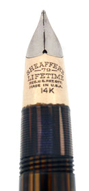 CIRCA 1940S SHEAFFER TRIUMPH GOLDEN BROWN SOVEREIGN II FOUNTAIN PEN RESTORED OFFERED BY ANTIQUE DIGGER