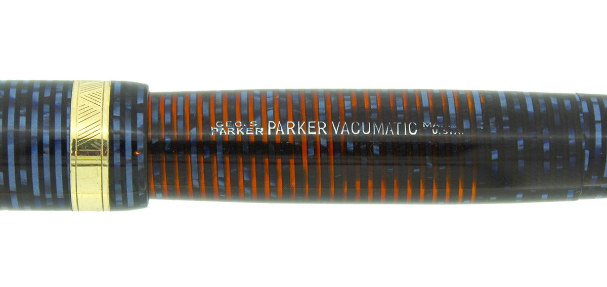 1944 PARKER AZURE PEARL VACUMATIC MAJOR FOUNTAIN PEN GORGEOUS COLOR RE