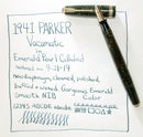 1941 PARKER VACUMATIC MAJOR EMERALD PEARL DOUBLE JEWELED FOUNTAIN PEN RESTORED OFFERED BY ANTIQUE DIGGER