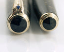 1941 PARKER GOLD PEARL DOUBLE JEWEL VACUMATIC FOUNTAIN PEN JEWELER BAND RESTORED