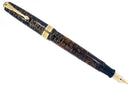 1941 PARKER GOLD PEARL DOUBLE JEWEL VACUMATIC FOUNTAIN PEN JEWELER BAND RESTORED