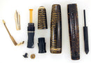 RESTORED 1941 PARKER VACUMATIC DOUBLE JEWEL GOLDEN PEARL CELLULOID FOUNTAIN PEN  OFFERED BY ANTIQUE DIGGER