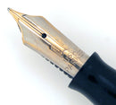 1941 PARKER AZURE PEARL DOUBLE JEWEL VACUMATIC FOUNTAIN PEN LONG MAJOR SIZE RESTORED OFFERED BY ANTIQUE DIGGER