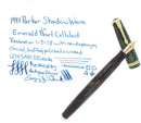 1941 PARKER VACUMATIC JUNIOR DEBUTANTE EMERALD PEARL FOUNTAIN PEN RESTORED OFFERED BY ANTIQUE DIGGER