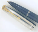 PARKER 51 DOUBLE JEWEL 1st YEAR DOVE GRAY 1st YEAR LINED STERLING CAP RESTORED OFFERED BY ANTIQUE DIGGER