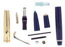 RESTORED 1941 PARKER 51 DOUBLE JEWEL FIRST YEAR CEDAR BLUE FOUNTAIN PEN  OFFERED BY ANTIQUE DIGGER