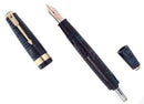 1941 PARKER VACUMATIC SENIOR MAXIMA AZURE PEARL DOUBLE JEWEL FOUNTAIN PEN RESTORED OFFERED BY ANTIQUE DIGGER