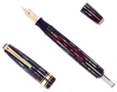 1941 PARKER 1ST GEN SENIOR STRIPED DUOFOLD DUSTY ROSE FOUNTAIN PEN RESTORED OFFERED BY ANTIQUE DIGGER