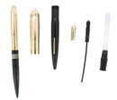 C1942 EVERSHARP SKYLINE GOLD CAP BLACK BARREL FOUNTAIN PEN SET NOS MINT STICKER OFFERED BY ANTIQUE DIGGER