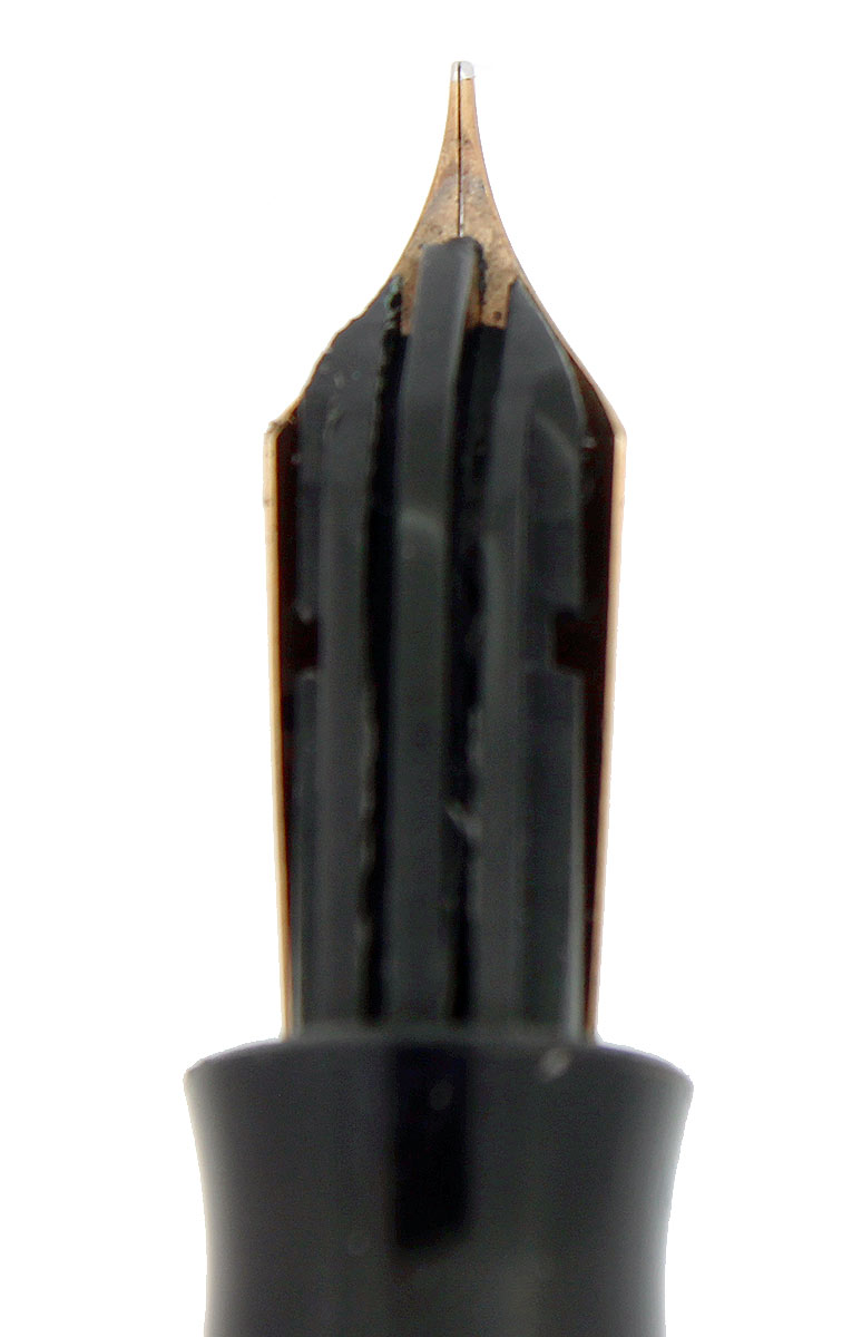 C1942 EVERSHARP SKYLINE GOLD CAP BLACK BARREL FOUNTAIN PEN SET NOS MINT STICKER OFFERED BY ANTIQUE DIGGER