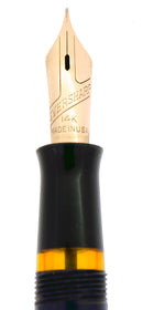 C1942 EVERSHARP SKYLINE RED GREEN CAP NAVY BLUE BARREL FOUNTAIN PEN SET RESTORED OFFERED BY ANTIQUE DIGGER