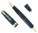 1941 PARKER SR. MAXIMA AZURE BLUE PEARL VACUMATIC DOUBLE JEWEL FOUNTAIN PEN RESTORED OFFERED BY ANTIQUE DIGGER