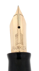 1941 PARKER SR. MAXIMA AZURE BLUE PEARL VACUMATIC DOUBLE JEWEL FOUNTAIN PEN RESTORED OFFERED BY ANTIQUE DIGGER