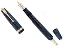 1941 PARKER VACUMATIC AZURE PEARL DOUBLE JEWEL LONG MAJOR FOUNTAIN PEN RESTORED OFFERED BY ANTIQUE DIGGER