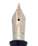 1941 PARKER VACUMATIC AZURE PEARL DOUBLE JEWEL LONG MAJOR FOUNTAIN PEN RESTORED OFFERED BY ANTIQUE DIGGER