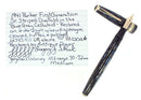 1941 PARKER 1ST GEN SENIOR STRIPED DUOFOLD BLUE GRAY FOUNTAIN PEN RESTORED OFFERED BY ANTIQUE DIGGER