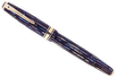 1941 PARKER 1ST GEN SENIOR STRIPED DUOFOLD BLUE GRAY FOUNTAIN PEN RESTORED OFFERED BY ANTIQUE DIGGER