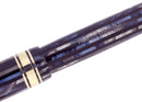 1941 PARKER 1ST GEN SENIOR STRIPED DUOFOLD BLUE GRAY FOUNTAIN PEN RESTORED OFFERED BY ANTIQUE DIGGER