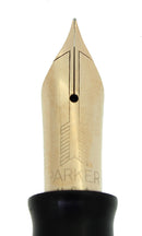 1941 PARKER VACUMATIC SENIOR MAXIMA JET BLACK DOUBLE JEWEL FOUNTAIN PEN RESTORED OFFERED BY ANTIQUE DIGGER