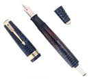 1941 PARKER SENIOR MAXIMA AZURE PEARL VACUMATIC DOUBLE JEWEL FOUNTAIN PEN RESTORED OFFERED BY ANTIQUE DIGGER