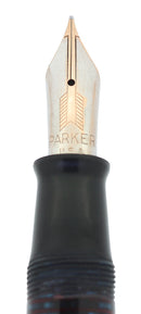 1941 PARKER SENIOR MAXIMA AZURE PEARL VACUMATIC DOUBLE JEWEL FOUNTAIN PEN RESTORED OFFERED BY ANTIQUE DIGGER