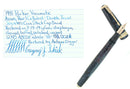1941 PARKER AZURE VACUMATIC DOUBLE JEWEL JEWELER CAP BAND FOUNTAIN PEN RESTORED OFFERED BY ANTIQUE DIGGER