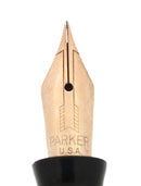 1941 PARKER EMERALD DOUBLE JEWEL VACUMATIC SHADOW WAVE FOUNTAIN PEN RESTORED OFFERED BY ANTIQUE DIGGER