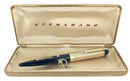 C1942 EVERSHARP SKYLINE GOLD CAP BROWN BARREL FOUNTAIN PEN NOS MINT STICKERED OFFERED BY ANTIQUE DIGGER