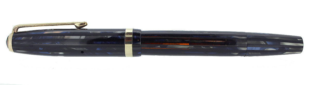 1942 PARKER BLUE GRAY DUOFOLD FOUNTAIN PEN STANDARD SIZE RESTORED