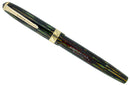 1942 PARKER DUOFOLD GREEN GOLD CELLULOID FOUNTAIN PEN MAJOR SIZE RESTORED OFFERED BY ANTIQUE DIGGER