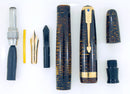 RESTORED 1942 PARKER GOLDEN PEARL VACUMATIC MAJOR FOUNTAIN PEN WITH F to BB FLEX NIB OFFERED BY ANTIQUE DIGGER