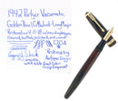 1942 PARKER GOLDEN PEARL VACUMATIC FOUNTAIN PEN LONG MAJOR RESTORED - COLLECTOR ALERT OFFERED BY ANTIQUE DIGGER