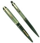C1943 EVERSHARP SKYLINE GREEN STRIPE FOUNTAIN PEN SET NOS MINT IN BOX STICKERED OFFERED BY ANTIQUE DIGGER